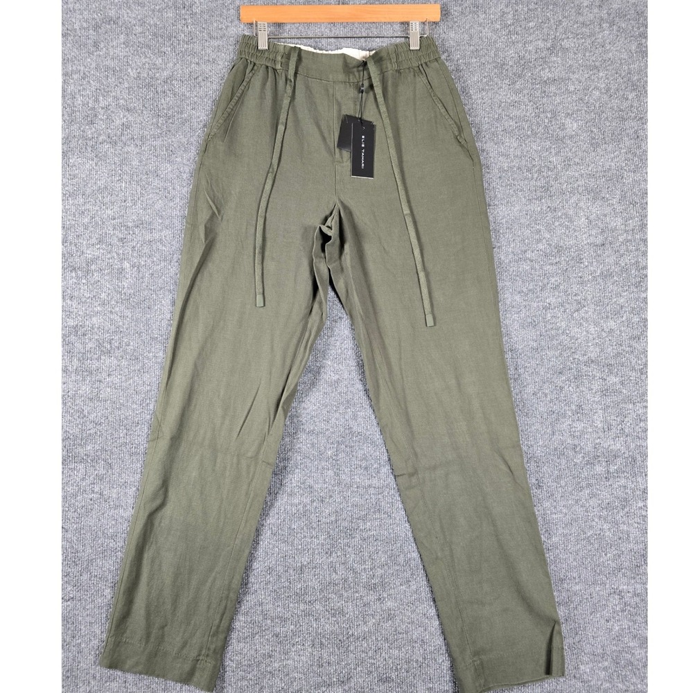 Elie Tahari Olive Green Drawstring Waist Casual Pants Size S